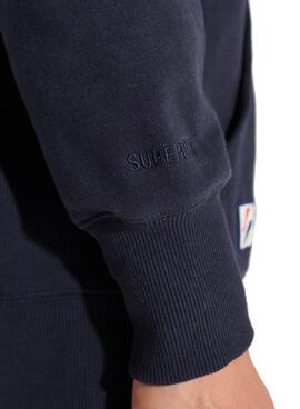 Sweat Superdry Code Logo Bleu Marine Pour Homme