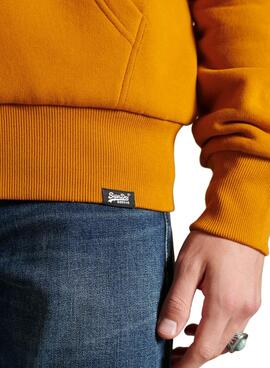 Sweat Superdry Borg Lined Moutarde pour Homme