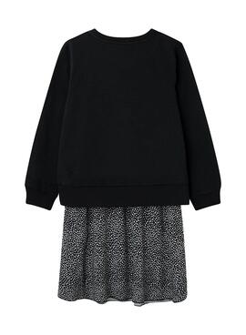 Robe Pepe Jeans Melania Noire Fille