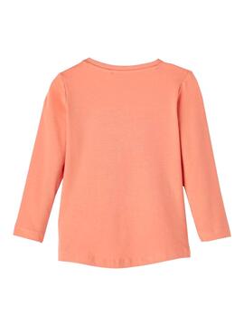 T-Shirt Name It Vix Orange Course automobile pour Fille