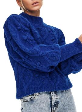 Pull Only Coquelicot Highcou Bleu pour Femme