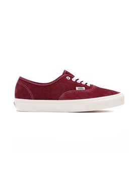 Baskets Vans Authentic Grenat Daim Pour Femme