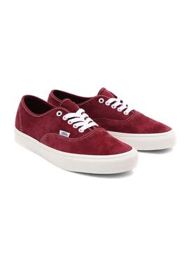 Baskets Vans Authentic Grenat Daim Pour Femme