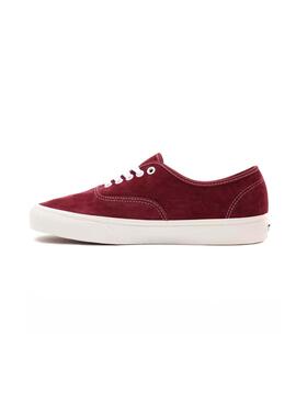 Baskets Vans Authentic Grenat Daim Pour Femme