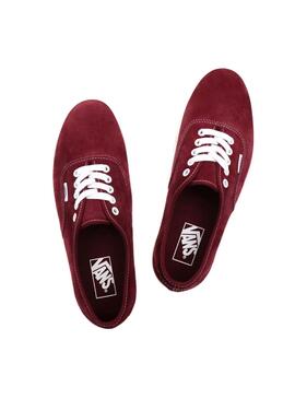 Baskets Vans Authentic Grenat Daim Pour Femme