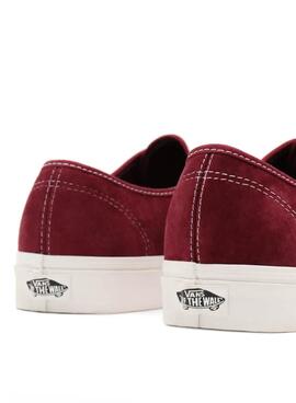 Baskets Vans Authentic Grenat Daim Pour Femme