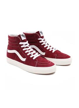 Baskets Vans Sk8-Hi Grenat pour Femme