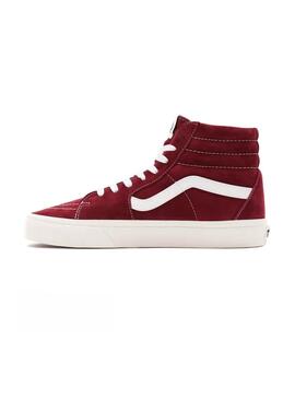 Baskets Vans Sk8-Hi Grenat pour Femme