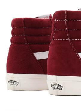 Baskets Vans Sk8-Hi Grenat pour Femme