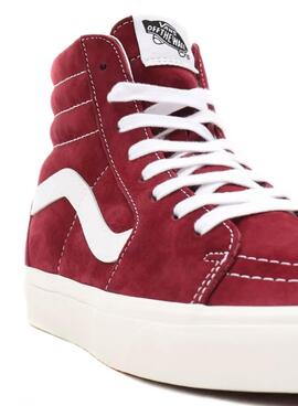 Baskets Vans Sk8-Hi Grenat pour Femme