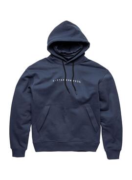 Sweat Masque G-Star Hoodie Bleu pour Homme