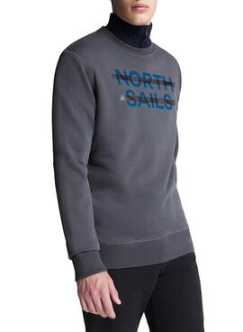 Sweat North Sails Organic Gris Pour Homme