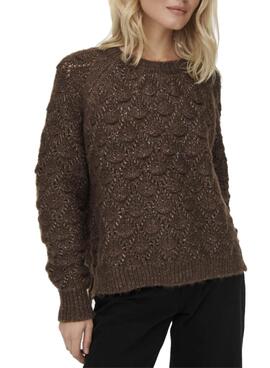 Pull Only Penny Life Marron pour Femme