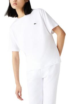 T-Shirt Lacoste surdimensionné Blanc pour Femme