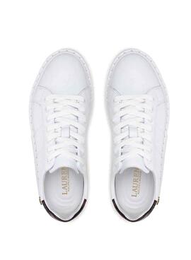 Baskets Polo Ralph Lauren Angéline II Blanc Pour Femme