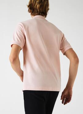 Polo Lacoste Piqué Rosa pour Homme