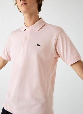 Polo Lacoste Piqué Rosa pour Homme