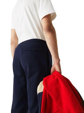 Survêtement Lacoste Couleur Block Bleu Marine pour Homme