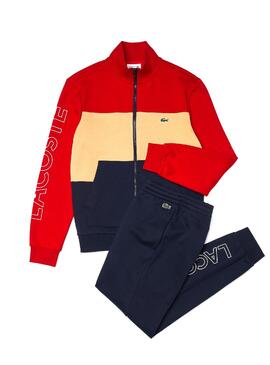 Survêtement Lacoste Couleur Block Bleu Marine pour Homme
