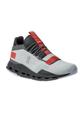Baskets On Running Cloudnova Gris Bleu Marine Homme