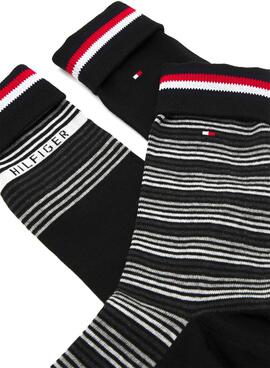 Pack 4 Chaussettes Coffret Tommy Hilfiger Noire