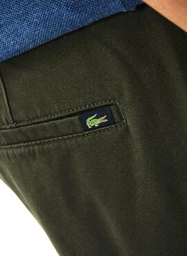 Pantalon Lacoste Chino Slim Vert pour Homme