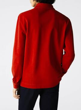 Polo Lacoste Classic Fit Long Rouge pour Homme
