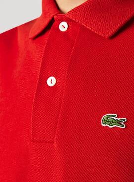 Polo Lacoste Classic Fit Long Rouge pour Homme