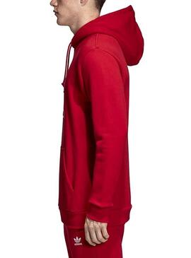Sweat Adidas Trefoil Hoodie Rouge pour Homme