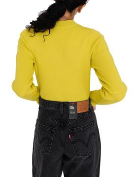 Pull Levis Crew Rib Vert pour Femme