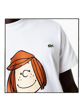 T-Shirt Lacoste Peanuts Blanc Snoopy Homme