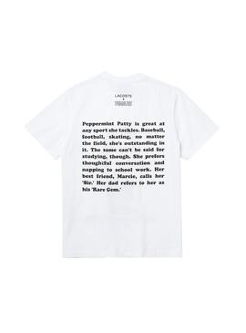 T-Shirt Lacoste Peanuts Blanc Snoopy Homme
