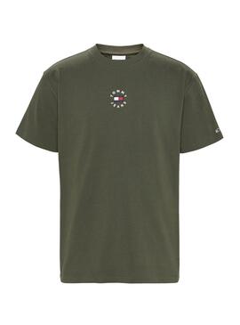 T-Shirt Tommy Jeans Minuscule Vert Pour Homme