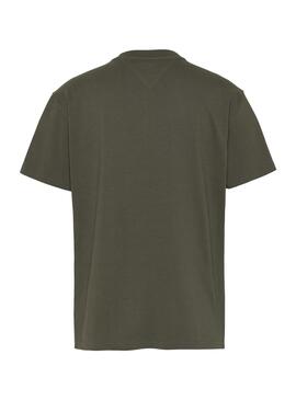 T-Shirt Tommy Jeans Minuscule Vert Pour Homme