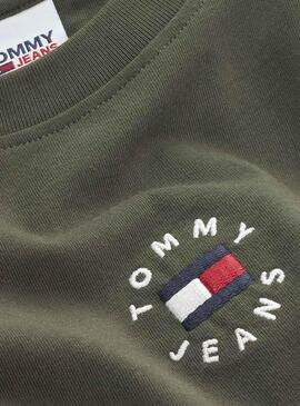 T-Shirt Tommy Jeans Minuscule Vert Pour Homme