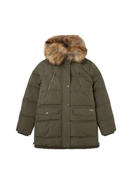 Parka Pepe Jeans Alexa Vert pour Fille