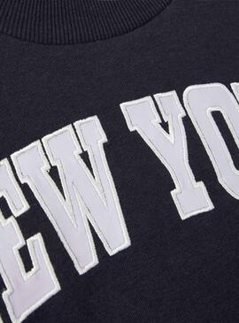 Sweat Name It Foka Bleu Marine New York pour Fille