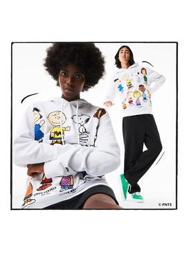 Sweat Lacoste Peanuts Blanc Femme y Homme