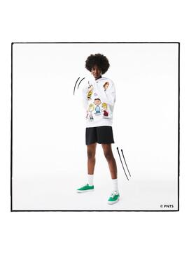 Sweat Lacoste Peanuts Blanc Femme y Homme