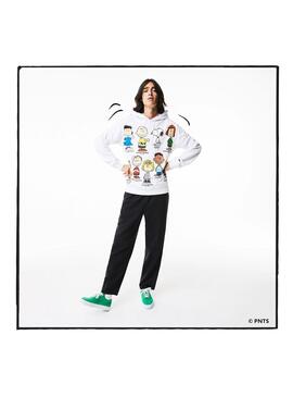 Sweat Lacoste Peanuts Blanc Femme y Homme