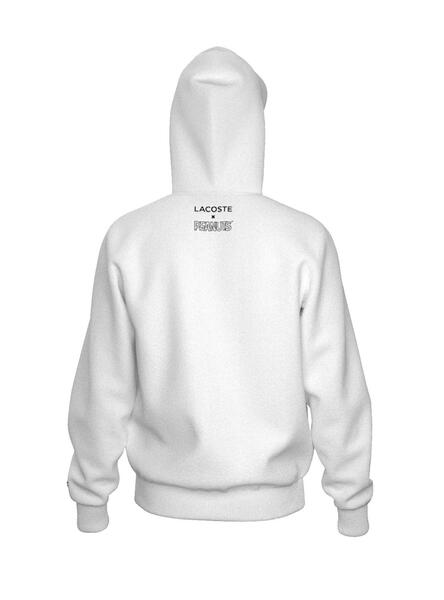 Sweatshirts Homme, Sweatshirt Unisexe Lacoste X Peanuts À Capuche En Coton  Biologique Blanc • 001