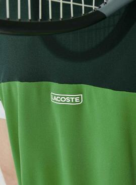 Polo Lacoste Sport Tennis Pique Vert pour Homme