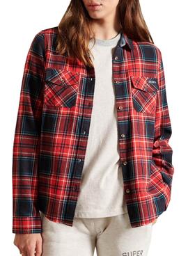 Chemise Superdry Classic Lumberjack Rouge Femme