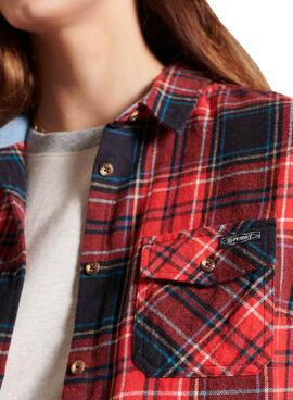 Chemise Superdry Classic Lumberjack Rouge Femme