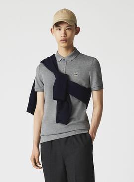 Polo Lacoste Petit Pique Gris pour Homme