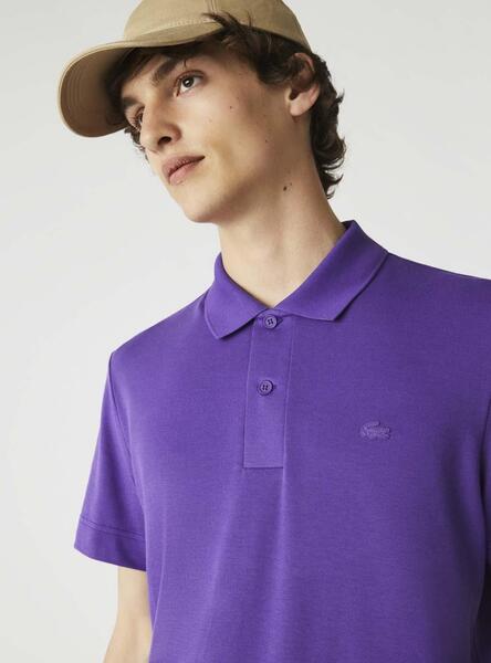 Mens purple lacoste polo discount