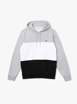 Sweat Lacoste Capuche Sweat Block Gris Homme