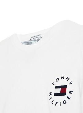 T-Shirt Tommy Hilfiger Héritage Badge Blanc Garçon