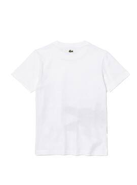 T-Shirt Lacoste Cocodrile Print Blanc Garçon