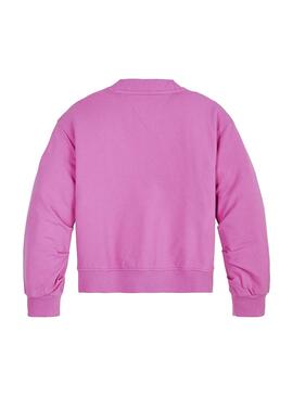 Sweat Tommy Hilfiger Plissé Rosa pour Fille